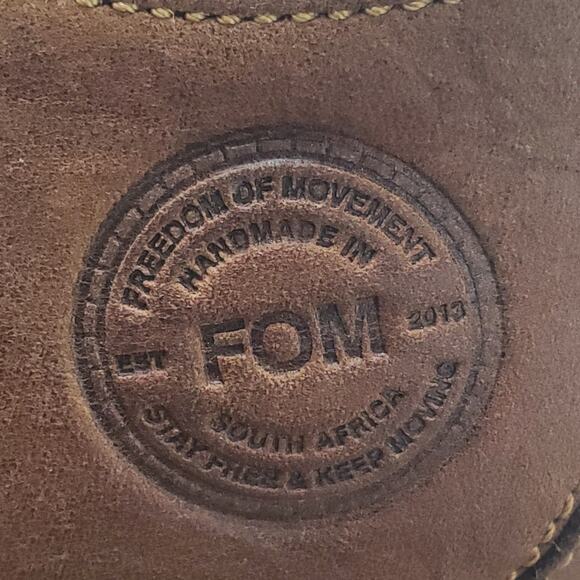 FOM Freedom Of Movement Mens 7 Leather Vellies Standard Low Cut Whiskey Lace Up main image 10